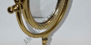 Ornate Golden Round Vanity Mirror