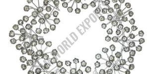 Silver Floral Cluster Wreath