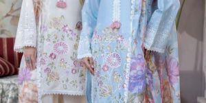 Party Wear Ladies Plum Embroidered French Crepe Farsi Salwar Suit