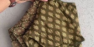 Pure Ajrakh Handblock Cotton Blouse