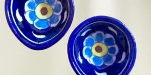 Blue Pottery Diya