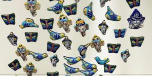 Blue Pottery Fridge Magnet