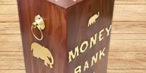 Rectangular Wooden Money Bank