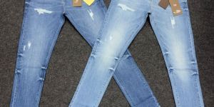 Mens Branded Torn Jeans