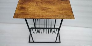 Wooden & Metal Rack Side Utility Table