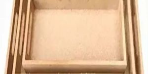 Rectangular Nesting Set Raised EDGE Wooden Trays