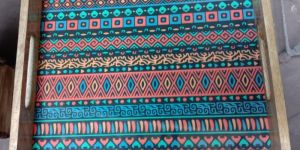 Tribal Motif Organizer Vibrant Geometric Art Wooden Tray