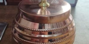 Metallic Rose Beaded Container with Crystal Lid