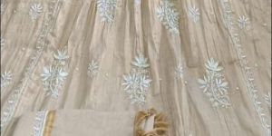 cotton embroidered chikankari gown