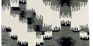 Hand Tufted Abstract Geometric Gray & Black Area Rug