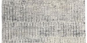 Hand Woven Abstract Linear Gray & Ivory Area Rug