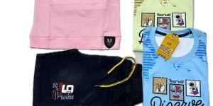 Kids Denim Half Pant Half Sleeves T-shirts Set