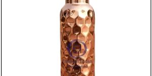 Diamond Hammered Finish Copper Water Bottle