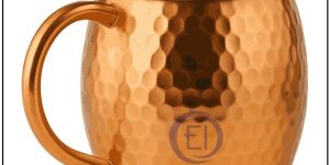 Hammered Finish Copper Mug