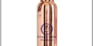 plain shine finish copper water bottle