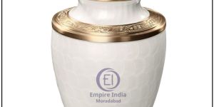 white brass engraved adult cremation urn