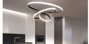 Spiral 3 LED Ring Chandelier Hanging Ceiling Pendant Light
