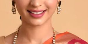 Classic Black & Gold Polki Necklace Set