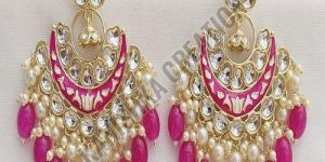 Beautiful Pink Imitation Earrings