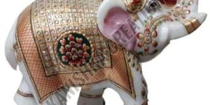 Decorative Marble Elephant Sculpture