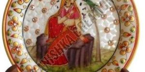 Multicolor Marble Handicraft Plate