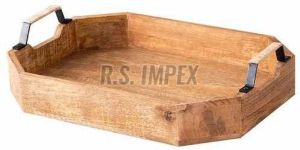 Mango Wood Round Decorative Serving Tray