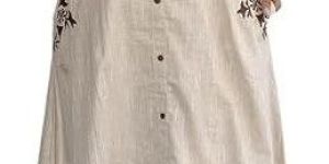 Women's Cotton Embroidered A-Line Kurti with Pant