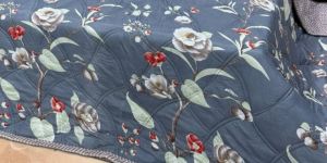 Navy Blue Premium Ultrasonic Double Bed Reversible Comforter