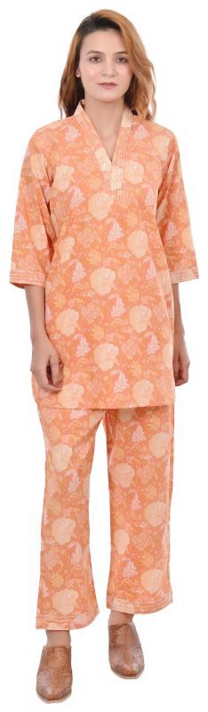 Levastra Stylish Women Cotton Straight Coord Set
