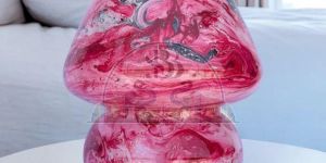 12 Inch Marble Mushroom Table Lamp