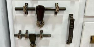 Brass Antique Main Door Aldrop and Handle Set