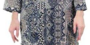 Blue & Gold Elegance Printed Kurti