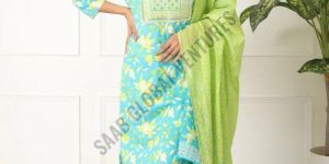 Blue Breeze Embroidered Suit