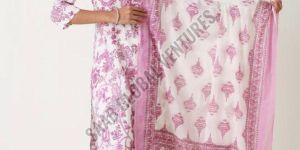 Pink Threadlight Pure Cotton Kurti Set