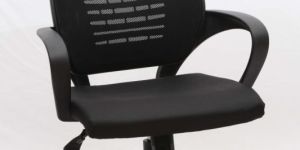 Black Revolving Mesh Low Back Office Chair