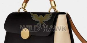 Chic Two Tone Black and Ivory Handbag
