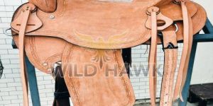 Handcrafted English Riding Saddle with Two-Tone Leather