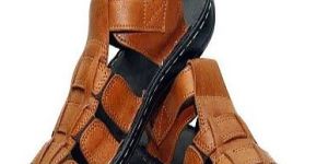 Mens Brown Leather Sandal
