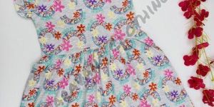 Girls Floral and Rainbow Print Dress