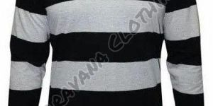 Mens Full Sleeve Striped T-shirt