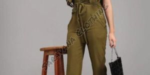 Womens Ribbed Knit Jumpsuit