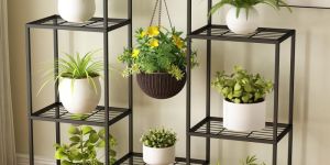 4 tiers outdoor indoor metal plant stands