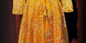 Orange Embroidered Ladies Kurti Set