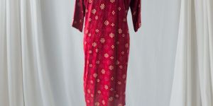 Red Printed Rayon Ladies Kurti