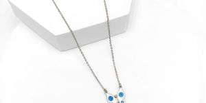 92.5% Silver Evil Eye Lariat