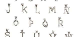 92.5 Silver Letter Pendant Plain