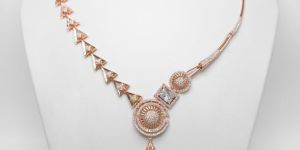 925 rose gold silver necklace