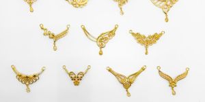 gold paper casting mangalsutra pendant