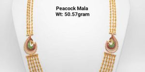 Peacock Earrings Mala Set