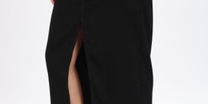 Ladies Black Stretchable Pencil Skirt